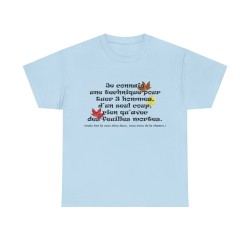 Tshirt je connais une technique bleu clair