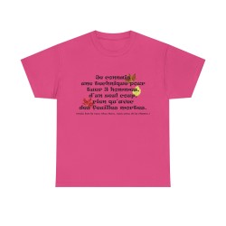 Tshirt je connais une technique fuschia