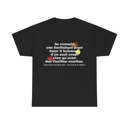 Tshirt je connais une technique noir