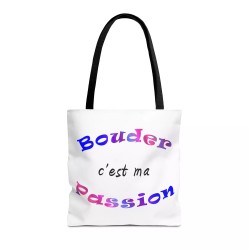 Tote Bag humour - Bouder c'est ma passion blanc