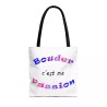 Tote Bag humour - Bouder c'est ma passion blanc