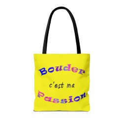Tote Bag humour - Bouder c'est ma passion jaune