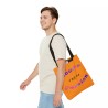 Tote Bag humour - Bouder c'est ma passion orange