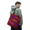 Tote Bag humour - Bouder c'est ma passion rouge fonce