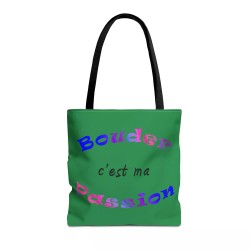 Tote Bag humour - Bouder c'est ma passion vert fonce