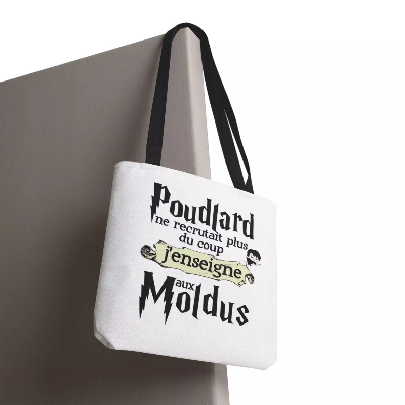 Tote Bag  Poudlard ne recrutait plus blanc