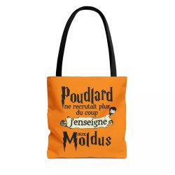 Tote Bag  Poudlard ne recrutait plus orange