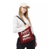 Tote Bag  Poudlard ne recrutait plus rouge fonce