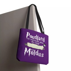 Tote Bag  Poudlard ne recrutait plus violet