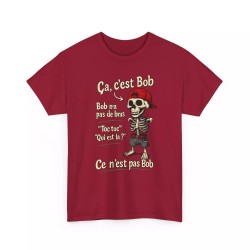 T-shirt Skull Bob n'as pas de bras rouge foncé