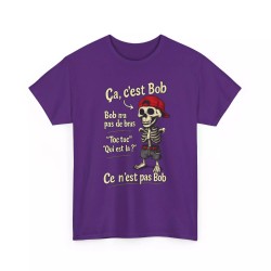 T-shirt Skull Bob n'as pas de bras violet