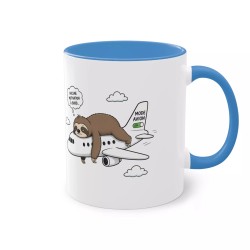 Mug Mon niveau de motivation bleu clair