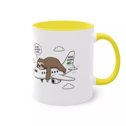 Mug Mon niveau de motivation  jaune