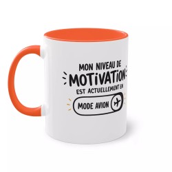 Mug Mon niveau de motivation orange