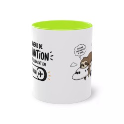 Mug Mon niveau de motivation vert clair