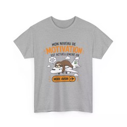 T-shirt Mon niveau de motivation gris