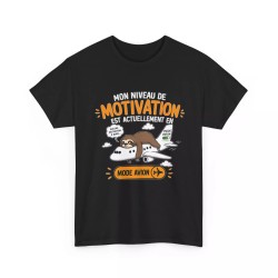 T-shirt Mon niveau de motivation noir
