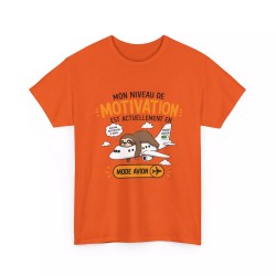 T-shirt Mon niveau de motivation orange