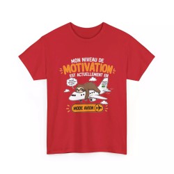 T-shirt Mon niveau de motivation rouge