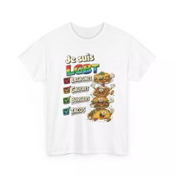 T-shirt LGBT Lasagnes Gauffres ... blanc