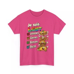 T-shirt LGBT Lasagnes Gauffres ... fuchsia