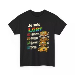 T-shirt LGBT Lasagnes Gauffres ...noir