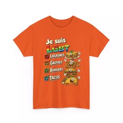T-shirt LGBT Lasagnes Gauffres ...orange