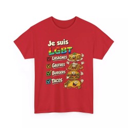 T-shirt LGBT Lasagnes Gauffres ...rouge
