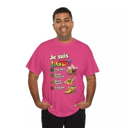 homme avec T-shirt Humour LGBT - Long Apéro Grand Barbecue