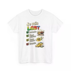 T-shirt Humour LGBT - Long Apéro Grand Barbecue blanc