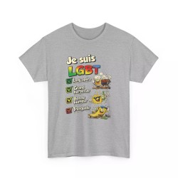 T-shirt Humour LGBT - Long Apéro Grand Barbecue gris