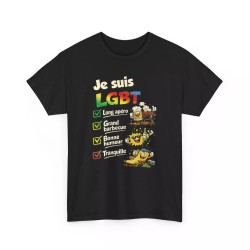 T-shirt Humour LGBT - Long Apéro Grand Barbecue noir