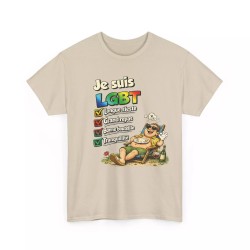 T-shirt Humour LGBT - Longue Sieste Grand Repas  sable