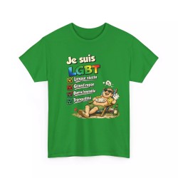 T-shirt Humour LGBT - Longue Sieste Grand Repas  vert