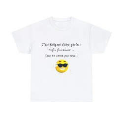 T-shirt homme blanc je suis génial