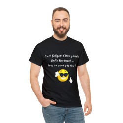 homme avec T-shirt homme noir je suis génial