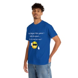 homme avec T-shirt homme bleu royal je suis génial