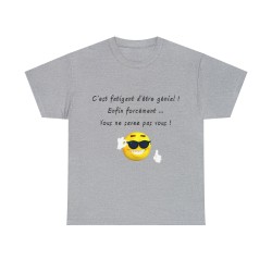 T-shirt homme gris je suis génial