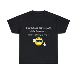 T-shirt homme noir je suis génial
