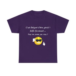 T-shirt homme violet je suis génial