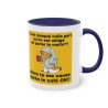 Mug bleu foncé chat pas du matin