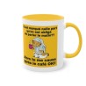 Mug jaune or chat pas du matin