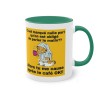 Mug vert foncé chat pas du matin