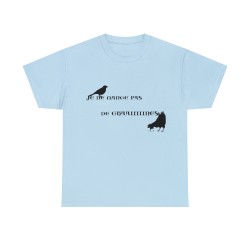 T-shirt bleu ciel je ne mange pas graines