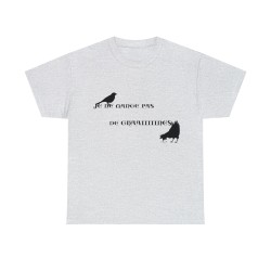 T-shirt gris clair je ne mange pas graines