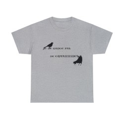 T-shirt gris je ne mange pas graines