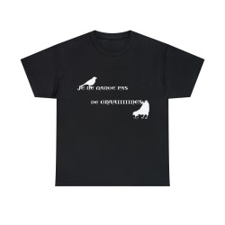T-shirt noir je ne mange pas graines