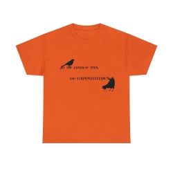 T-shirt orange je ne mange pas graines