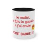 Mug fond noir le matin je fais la gueule
