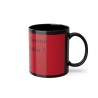 Mug de côté sondage du matin rouge sur fond noir